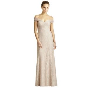 JENNY YOO JY524 Talia Bridesmaid Dress Tuscan Beige | Size 14